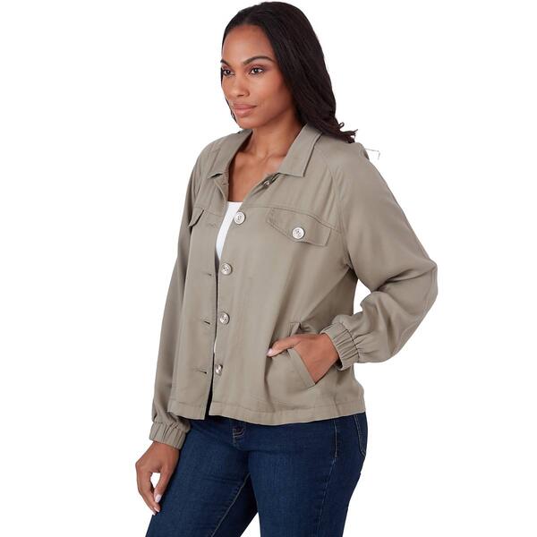 Plus Size Skye''s The Limit Contemporary Utility Solid Jacket