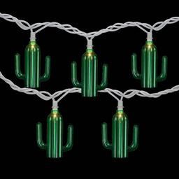 Northlight Seasonal 6ft. Green Cactus Patio Light Set