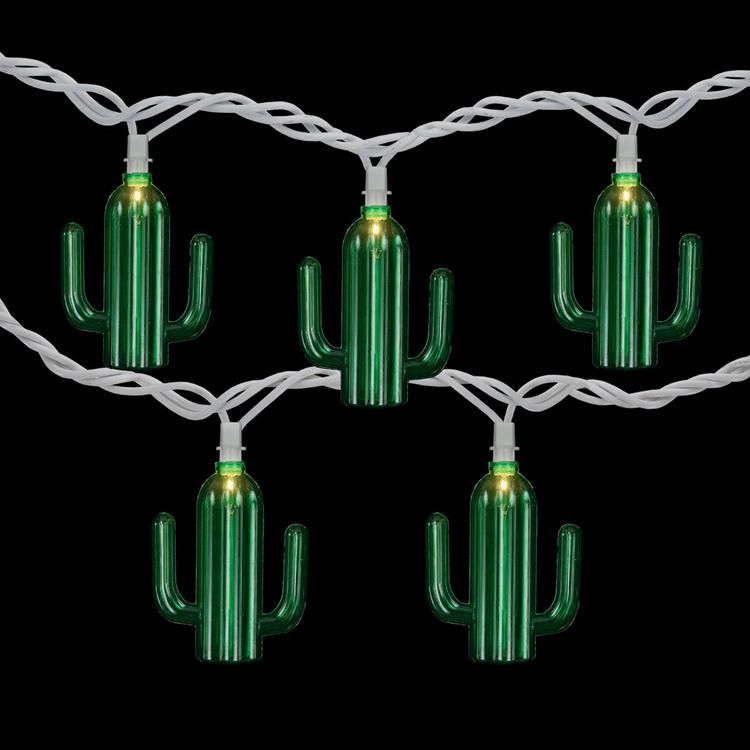 Northlight Seasonal 6ft. Green Cactus Patio Light Set
