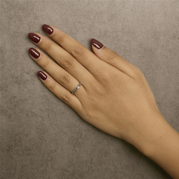 Haus of Brilliance Sterling Silver Diamond Accent "MOM"  Ring
