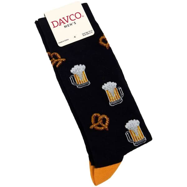 Mens Davco Beer and Pretzels Socks - image 