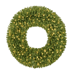 Puleo International 60in. Pre-Lit Warm White Utah Spruce Wreath