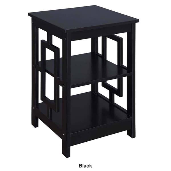 Convenience Concepts Town Square End Table w/ Shelves