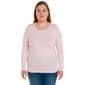 Juniors Plus 7th & Hudson Long Sleeve Double Layer V-Neck Tee - image 1
