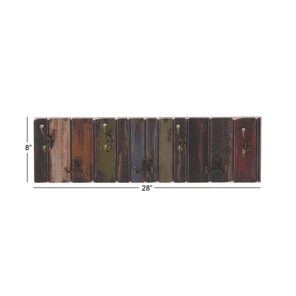 9th & Pike&#174; Multi-Color Wood Wall Panel with Hooks