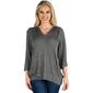 Womens 24/7 Comfort Apparel Elbow Sleeve Pocket Hoodie Top - image 1
