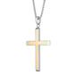 Mens Lynx Stainless Steel Gold Ion Plating Chain Cross Pendant - image 2