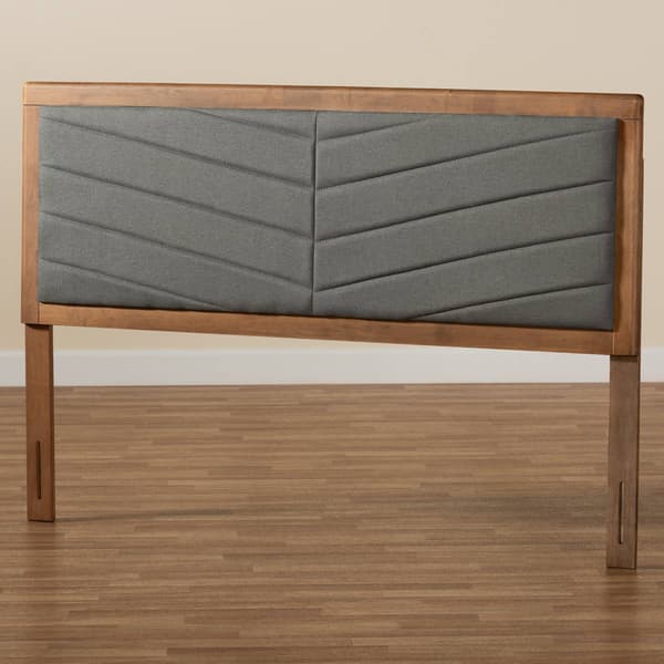 Baxton Studio Iden Moder Dark Grey Fabric Queen Size Headboard