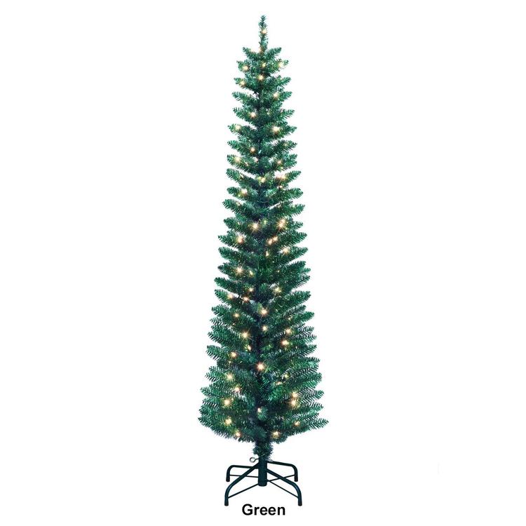 Puleo International 6ft. Pre-Lit Tinsel Artificial Christmas Tree
