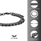 Mens Lynx Antique Black Finish Stainless Steel Layered Bracelet - image 5