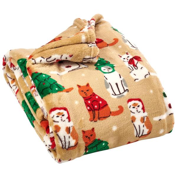 Ashley Cooper(tm) Tinsel Tabbies Plush Throw - image 