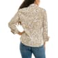Womens Zac & Rachel 3/4 Sleeve Abstract Casual Button Down - image 2
