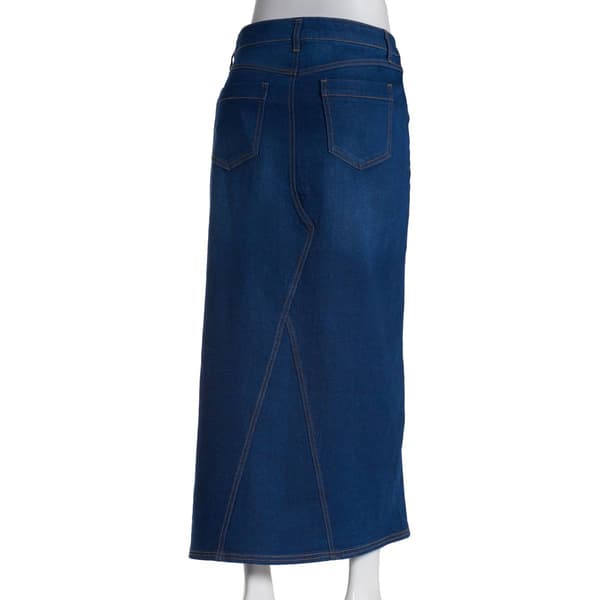 Womens Baccini 36in. Fly Front Denim Skirt