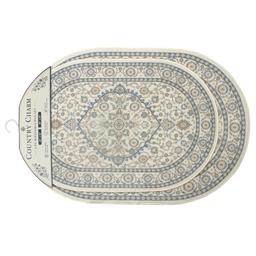 Crown Collection Medallion Oval Rug Set