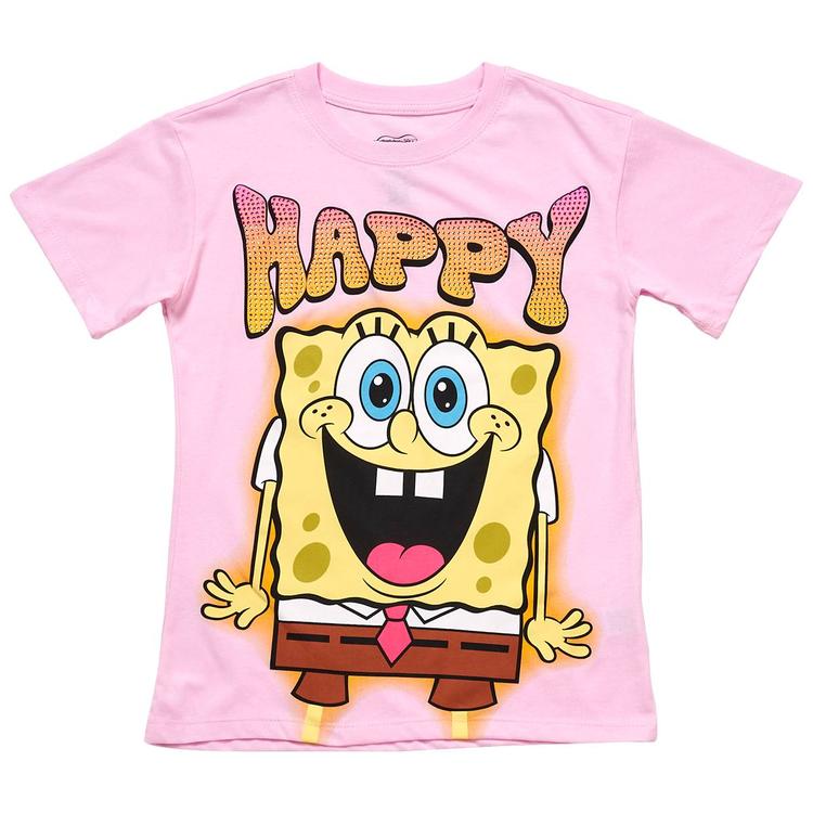 Girls (7-16) Nickelodeon Spongebob Squarepants Happy Tee