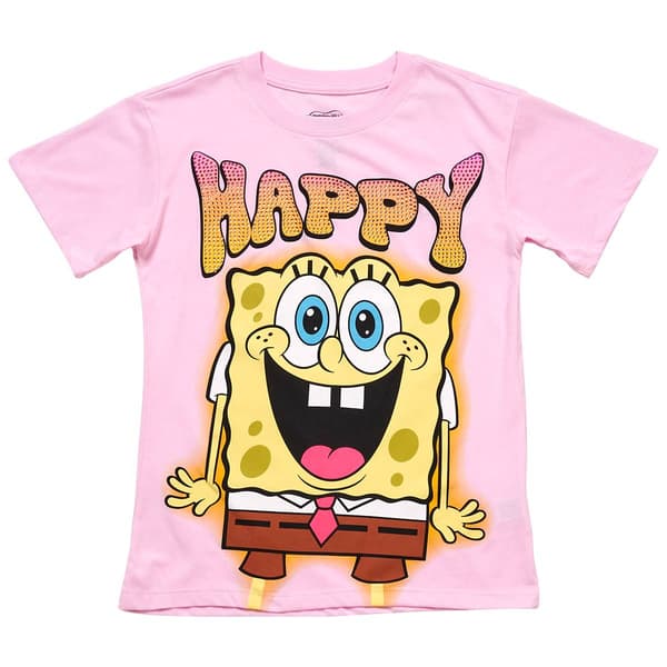 Girls (7-16) Nickelodeon Spongebob Squarepants Happy Tee