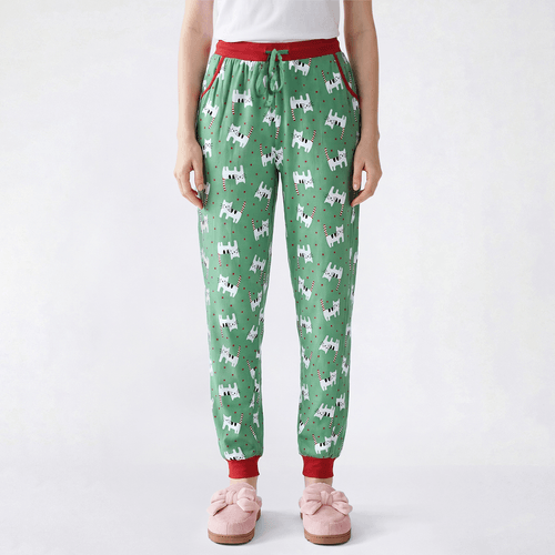 Juniors Pillow Talk Holiday Cats Pajama Bottoms