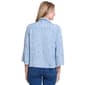 Womens Multiples 3/4 Flounce Sleeve Star Denim Jacket - image 2