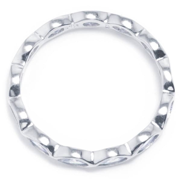 Sterling Silver Marquise Cubic Zirconia Band Ring