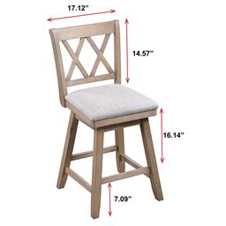 Home 2 Office 37.5in. Double Cross Back Bar Stool