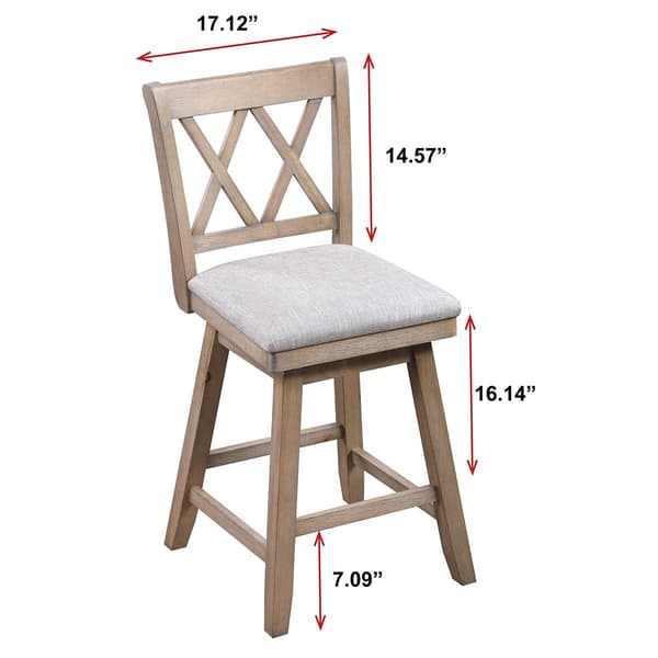 Home 2 Office 37.5in. Double Cross Back Bar Stool