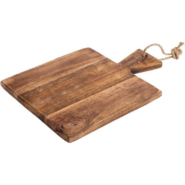 Home Essentials 10in. Dark Natural Wood Square Cutting Board - image 