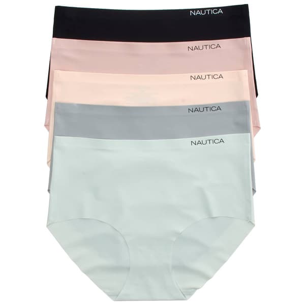 Womens Nautica 5pk. Raw Cut Leg Laser Panties - NT8710-5PKD