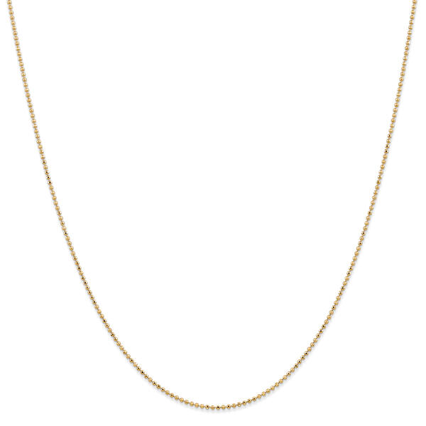 Gold Classics&#40;tm&#41; 1.2mm. Diamond Cut Beaded Chain Necklace - image 