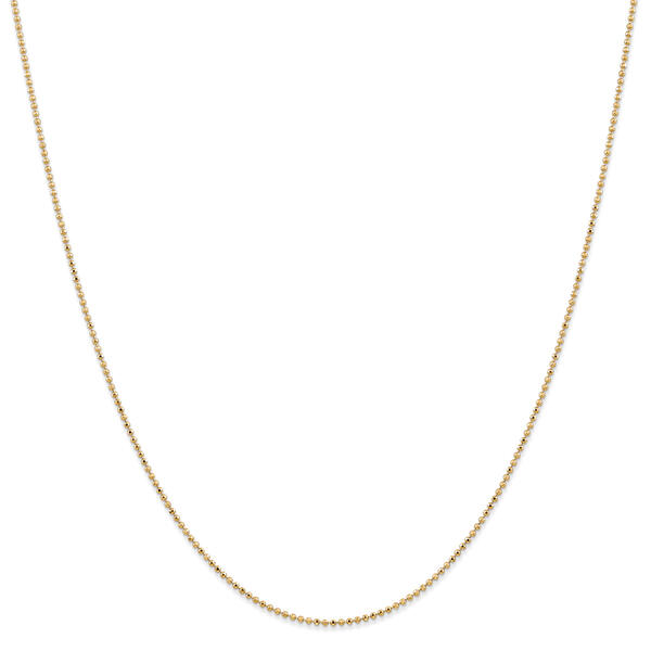 Gold Classics&#40;tm&#41; 1.2mm. Diamond Cut Beaded Chain Necklace - image 