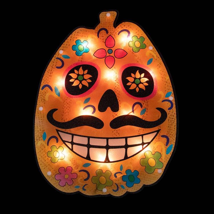 Northlight Seasonal 15in. Lighted Pumpkin Halloween Silhouette
