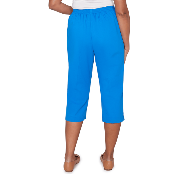 Womens Alfred Dunner Lady Liberty Heat Set Side Seam Pocket Capri
