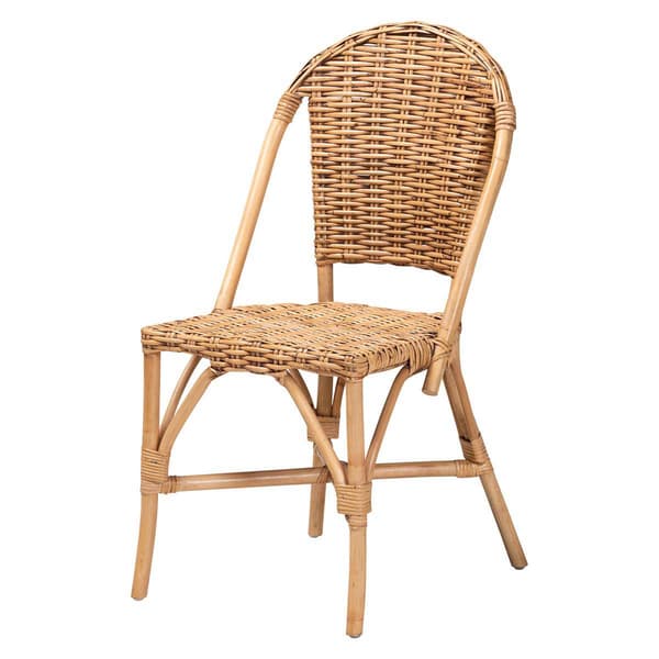Baxton Studio Neola Bohemian Rattan 2pc. Dining Chair Set