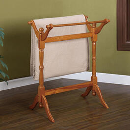 Linon Home Decor Oak Blanket & Quilt Rack