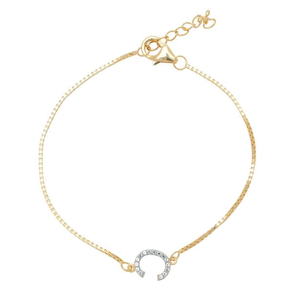 Gianni Argento Lab White Sapphire Initial C Bracelet - image 