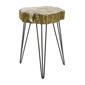 9th & Pike® Gold Polystone and Metal Modern Accent Table - image 3