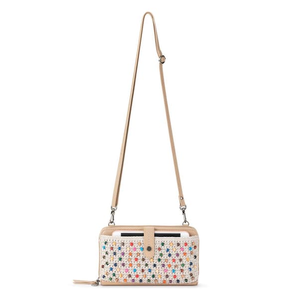 The Sak Iris Large Crochet Smartphone Crossbody - Multi Beads