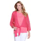 Petite Multiples 3/4 Sleeve Tie Front Open Knit Cardigan - image 1