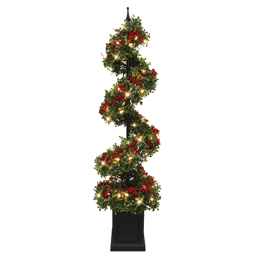 Puleo International 4ft. Pre-Lit Potted Swirl Christmas Tree