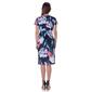 Womens 24/7 Comfort Apparel Floral Knee Length Faux Wrap Dress - image 3