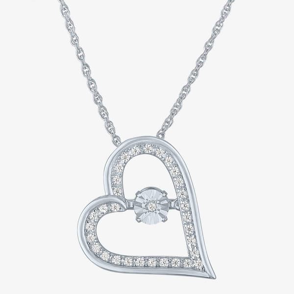Nova Star&#40;R&#41; Lab Grown Diamond Heart Dancing Pendant Necklace - image 