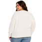 Juniors Plus No Comment Whipstitch Horseshoe & Rose Sweater - image 3