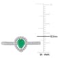 Gemstones Classics™ 14kt. 2-Tone White Gold Emerald Halo Ring - image 5