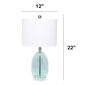 Lalia Home Classix Oval Glass Table Lamp w/White Drum Shade - image 5