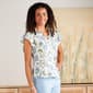 Womens Preswick & Moore(R) Flutter Sleeve Floral Leaf Blouse - image 1