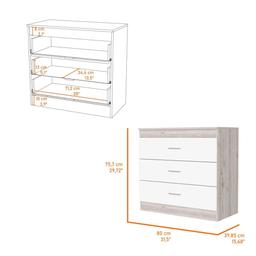 FM FURNITURE Cambridge Three-Drawers Dresser