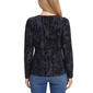 Womens NY Collection Long Sleeve Side Knot Branch Blouse - image 2