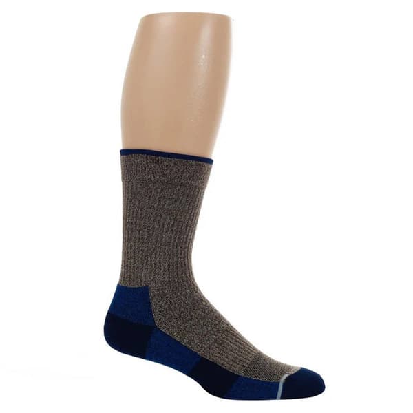 Mens Dr. Motion Plain Knit Crew Socks