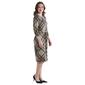 Womens Chetta B 3/4 Sleeve Tie Waist Plaid Hacci Shift Dress - image 4