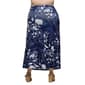 Plus Size 24/7Comfort Apparel Navy Floral A Line Maxi Skirt - image 2