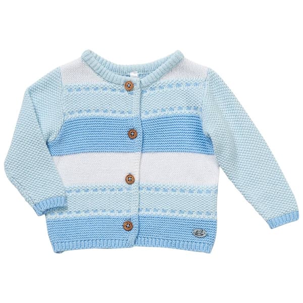 Baby Boy (NB-12M) Rock A Bye Baby(R) Textured Knit Button Cardigan - image 